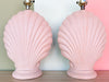 Pair of Pink Chic Shell Lamps