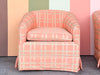 Pair of Coral Swivel Barrel Chairs