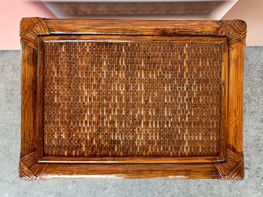 Petite Rattan Side Table