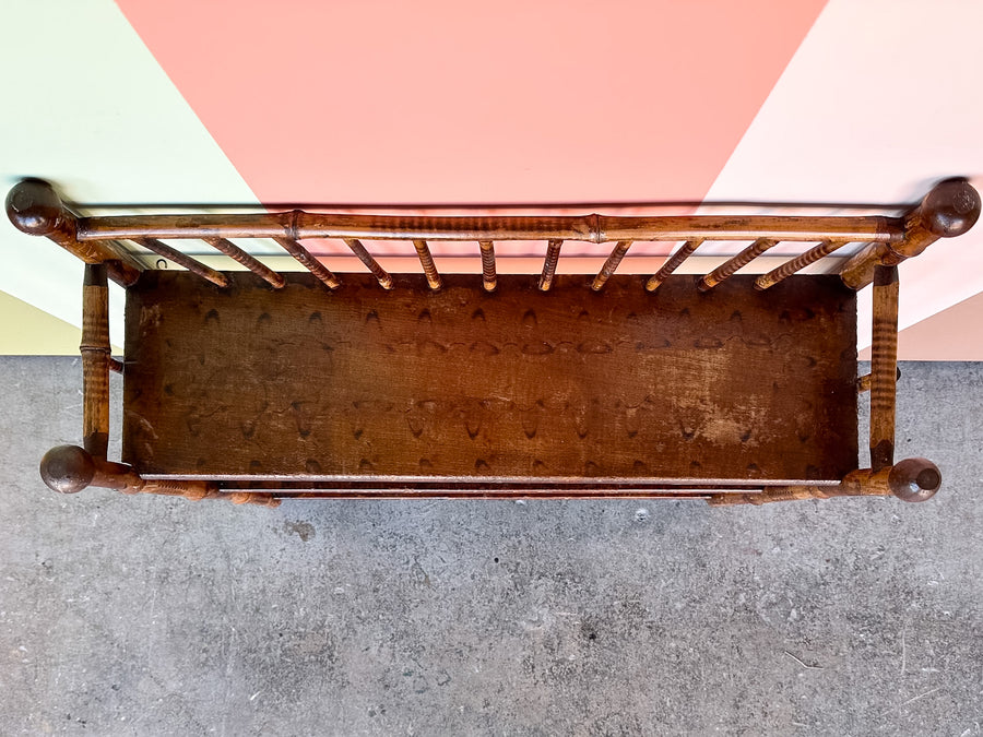 West Indies Style Wood and Bamboo Shelf
