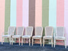 Set of Six Pencil Reed Rattan and Cane Dining Chairs