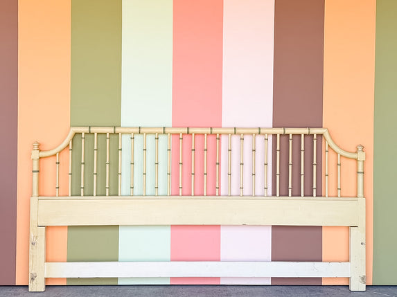 Faux Bamboo Pagoda King Headboeard