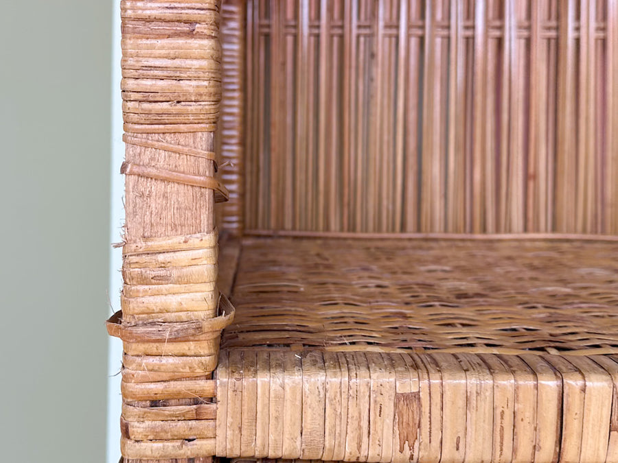 Island Style Rattan Wrapped Cabinet
