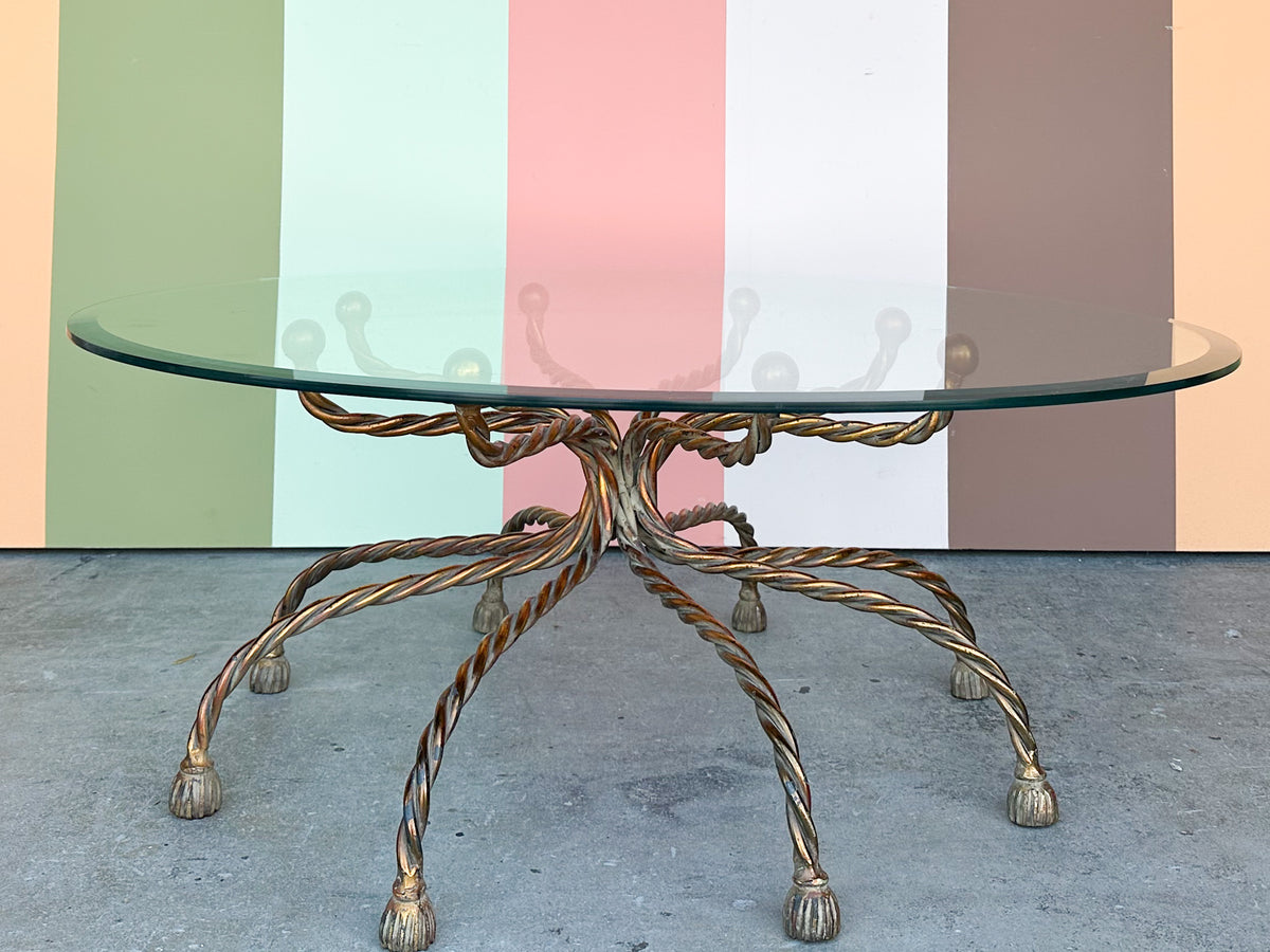 Regency Style Metal Tassel Coffee Table