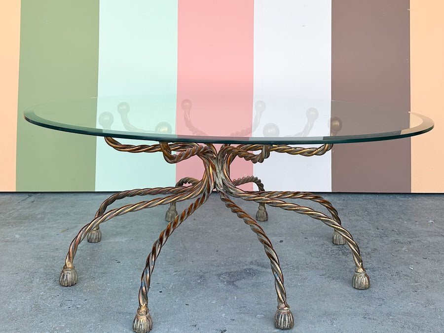 Regency Style Metal Tassel Coffee Table