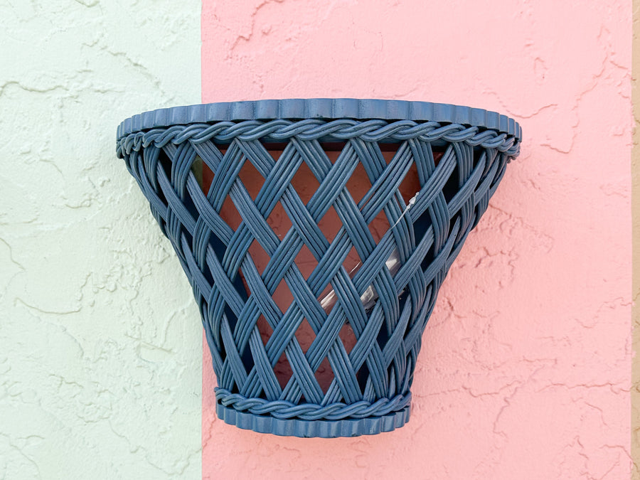 Pair of Modern Trellis Wall Shelves