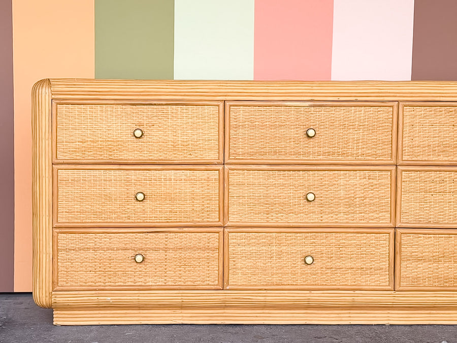Island Style Rattan Wrapped Dresser