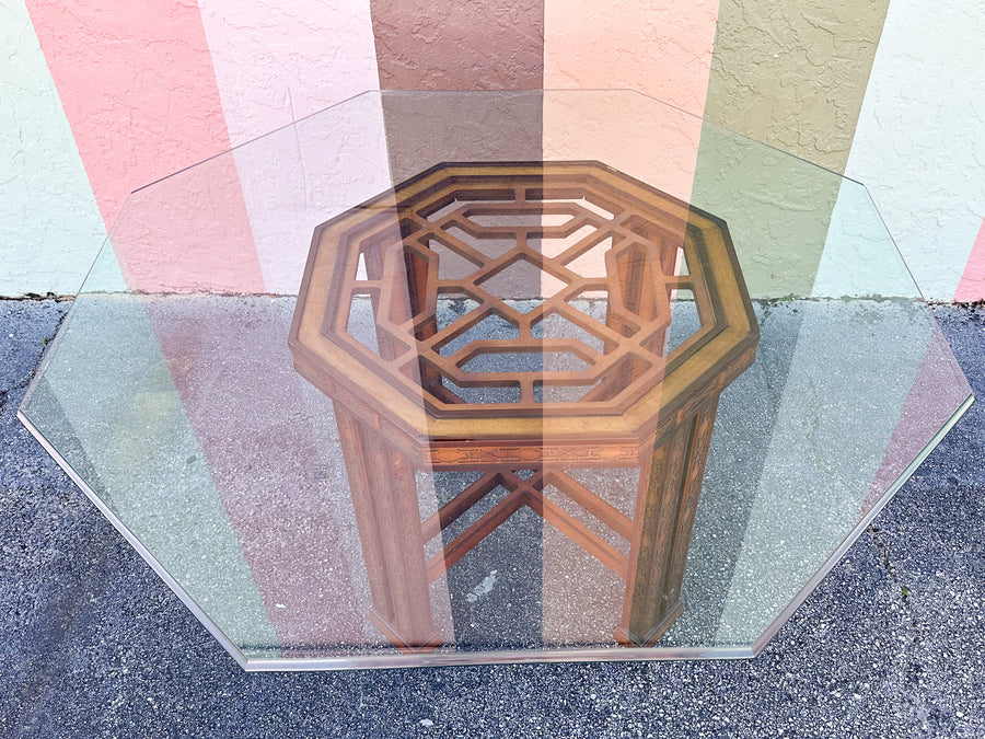 Handsome Octagon Fretwork Dining Table