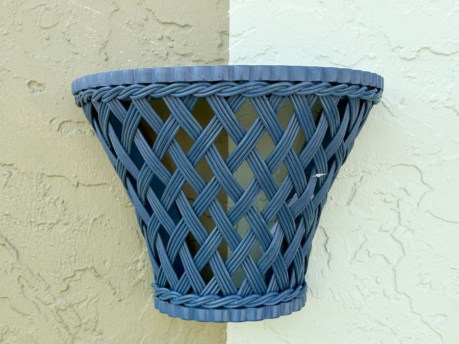 Pair of Modern Trellis Wall Shelves