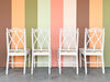 Set of Four Thomasville Faux Bamboo Dining Chairs