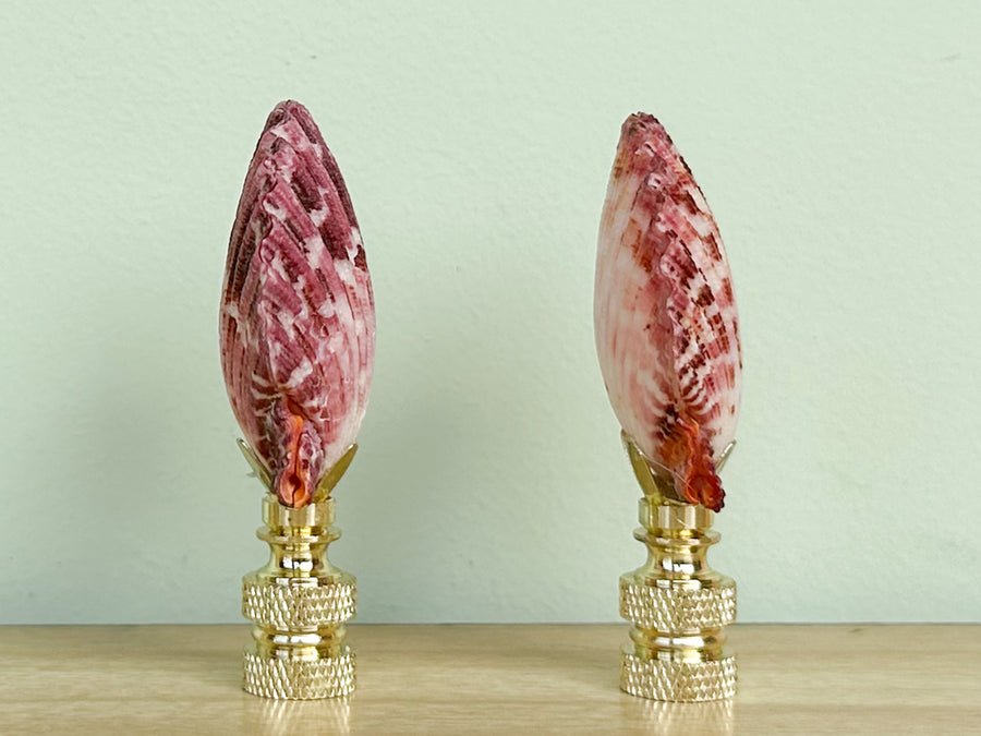 Pink Scallop Shell Finial