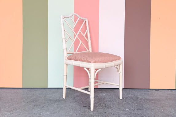 Chippendale Faux Bamboo Side Chair