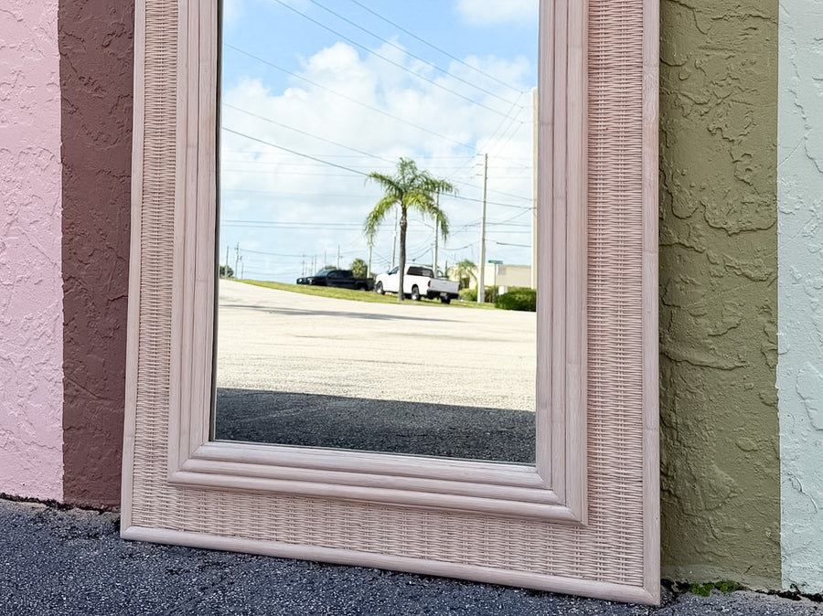 Coastal Chic Rattan and Wicker Mirror