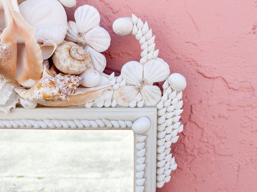 Beautiful Blush Shell Mirror