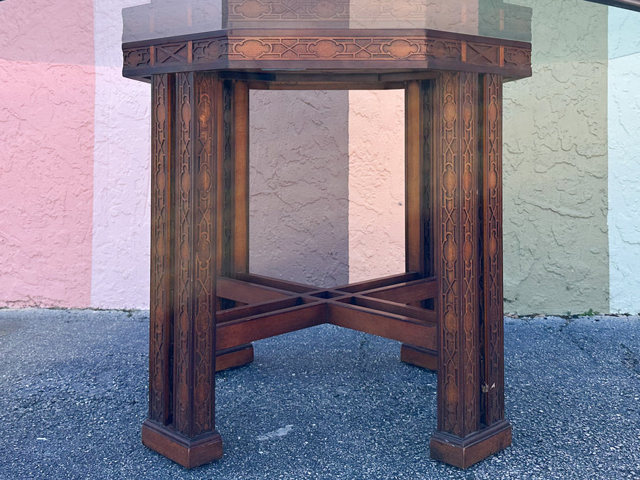 Handsome Octagon Fretwork Dining Table