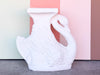 Plaster Swan Garden Seat