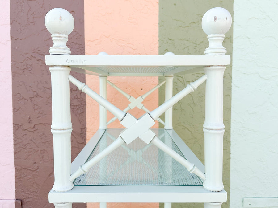 Faux Bamboo Etagere