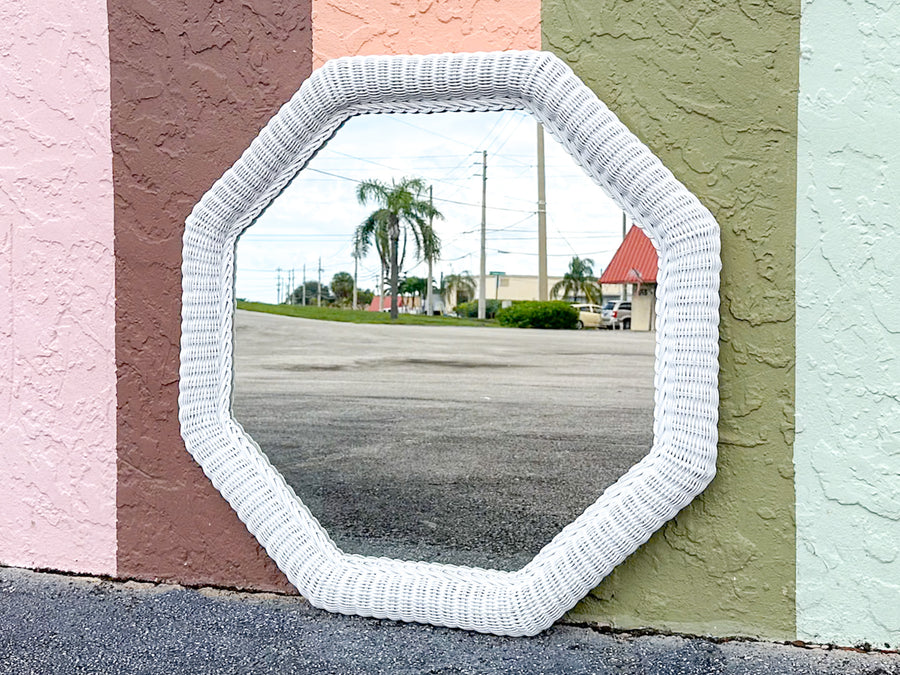 Wicker Chic Hexagon Mirror