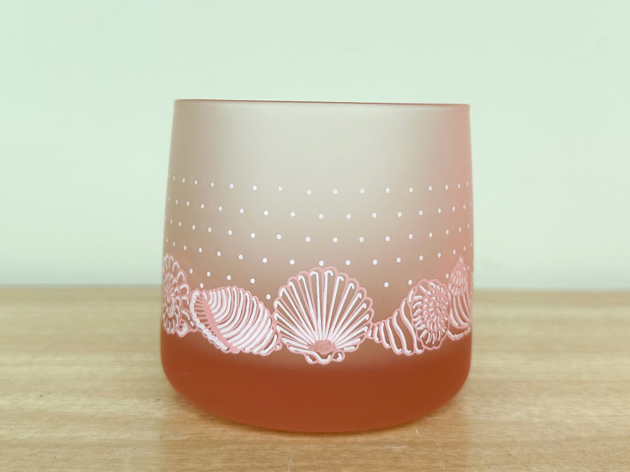 Set of Eight Pink Seashell Glassware