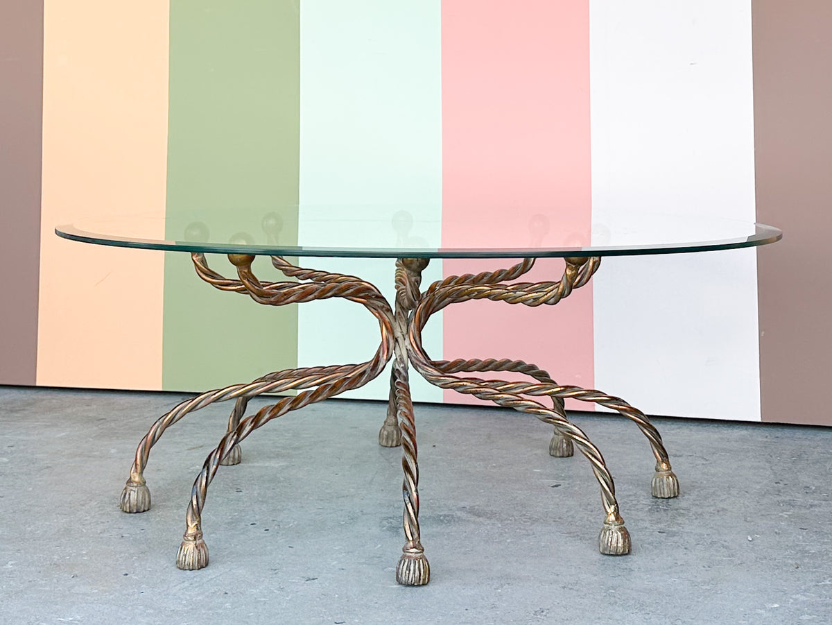 Regency Style Metal Tassel Coffee Table