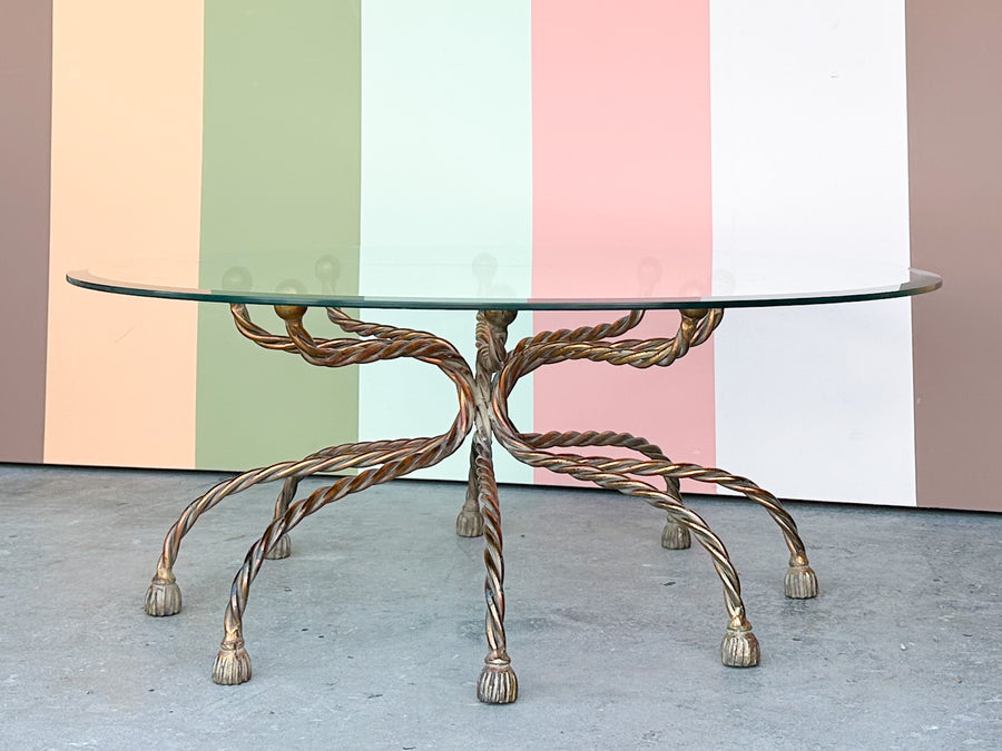 Regency Style Metal Tassel Coffee Table