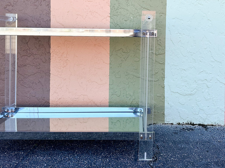 Chrome and Lucite Bar