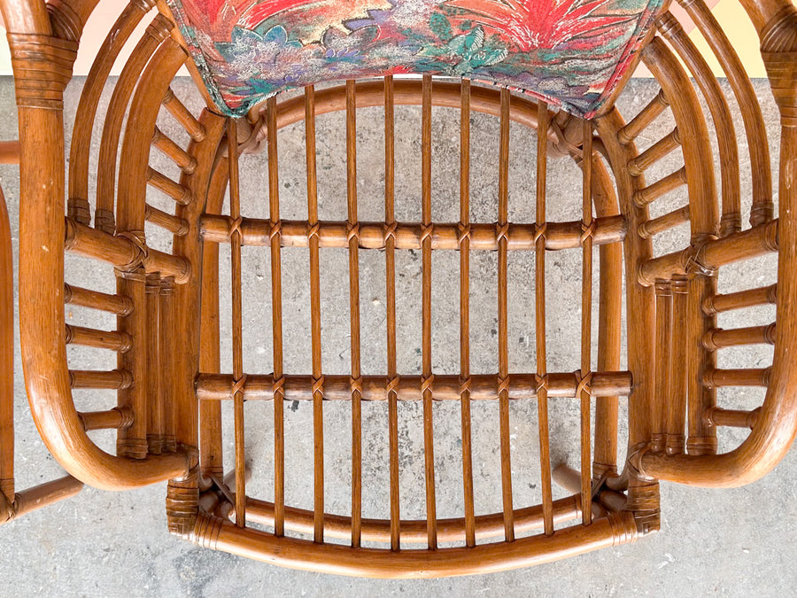 Pair of Ficks Reed Rattan Arm Chairs