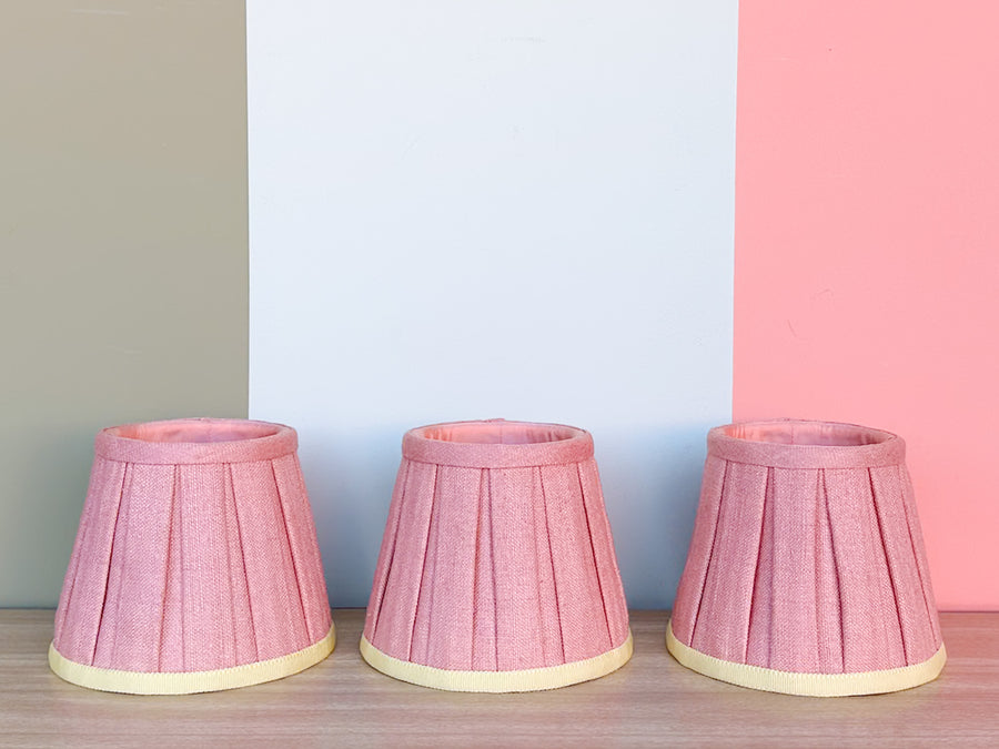 Set of Three Kips Bay Show House Melon Vase Chandelier Shades