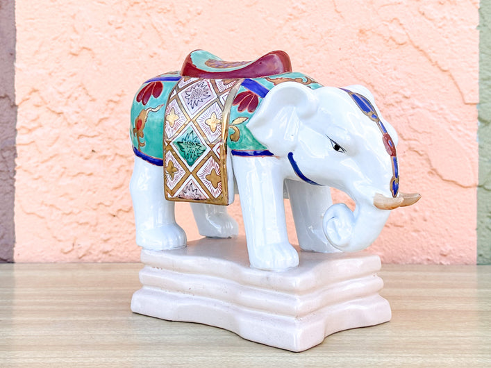 Porcelain Elephant Figurine