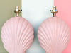 Pair of Pink Chic Shell Lamps