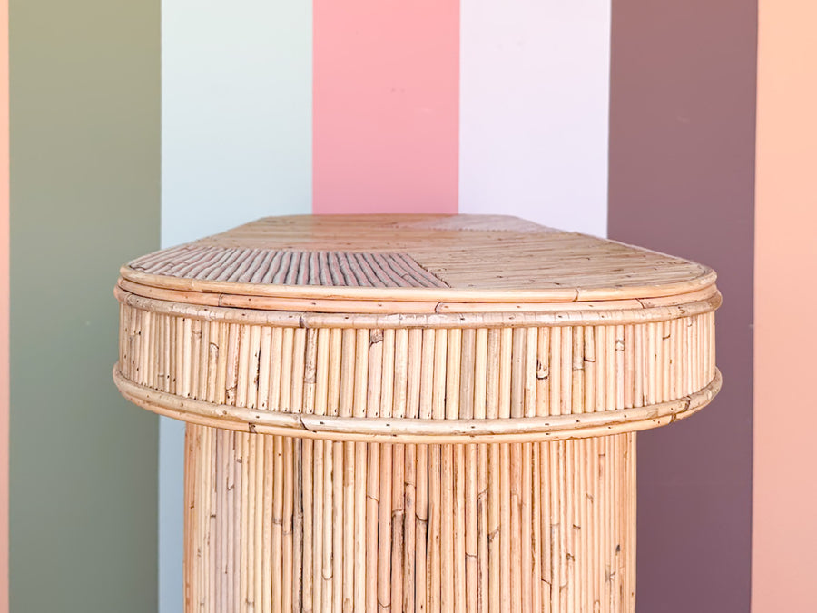 Pencil Reed Rattan Bar