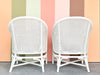 Pair of Candy Stripe Cane Barrel Chairs