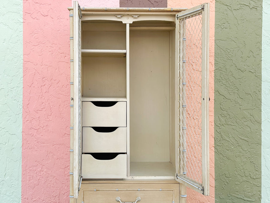 Thomasville Faux Bamboo Armoire