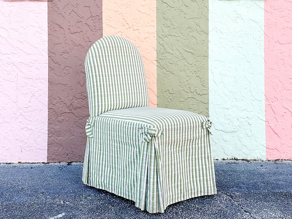 Upholstered Bow Vanity Chair