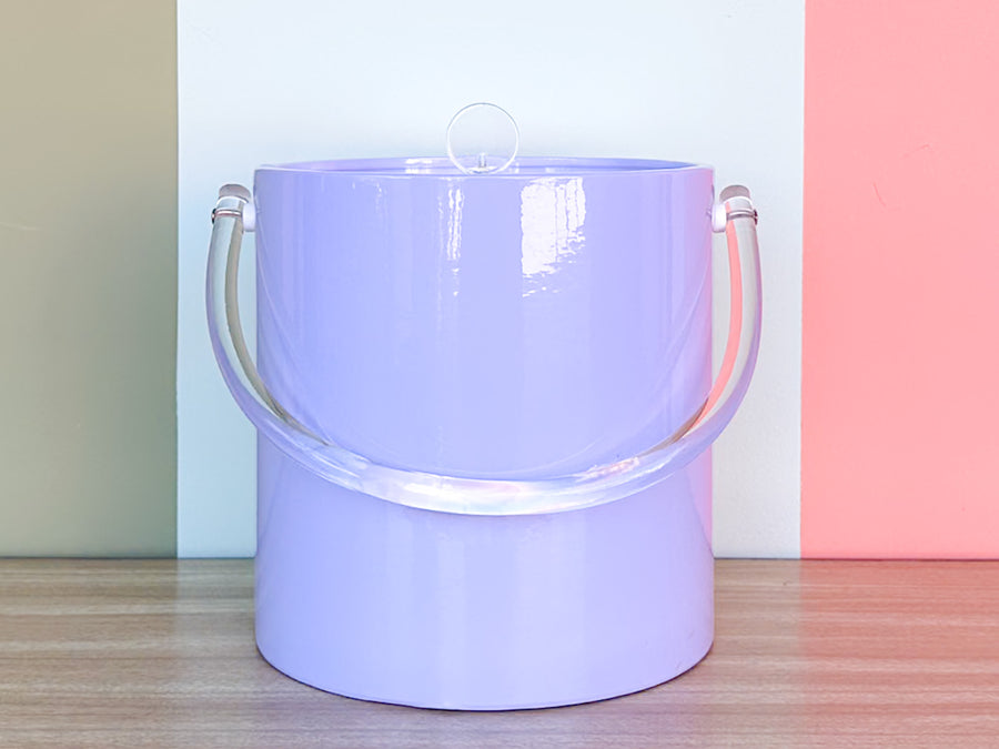 Lavender and Lucite Ice Bucket