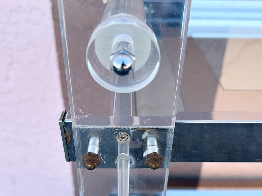 Chrome and Lucite Bar