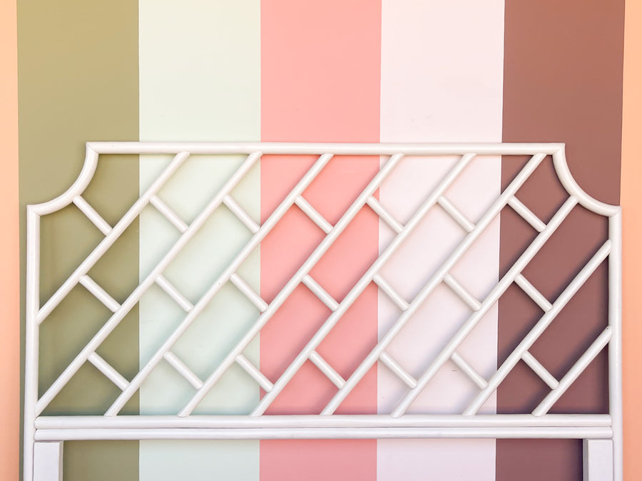 Chippendale Rattan Full Headboard