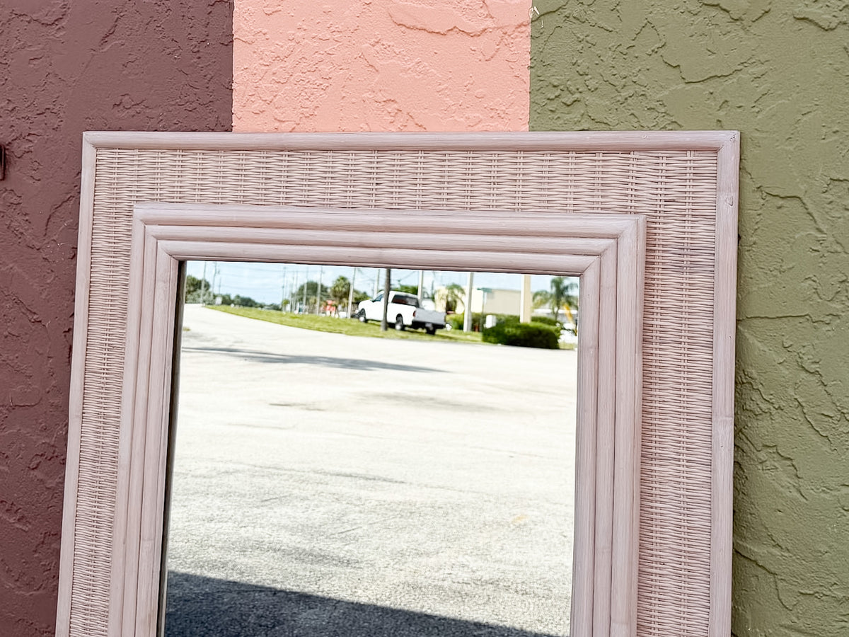 Coastal Chic Rattan and Wicker Mirror