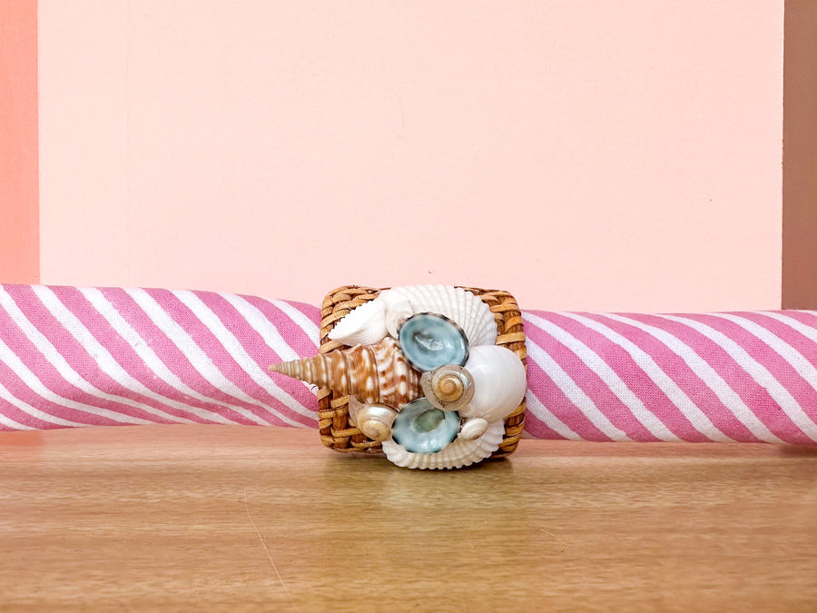 Set of Eight Shellegance Napkin Rings