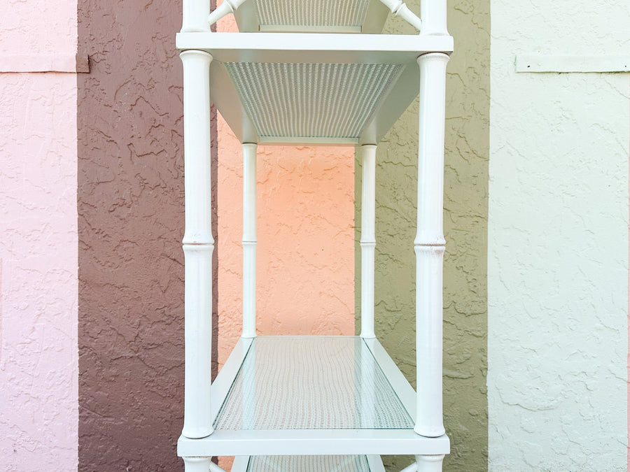 Faux Bamboo Etagere