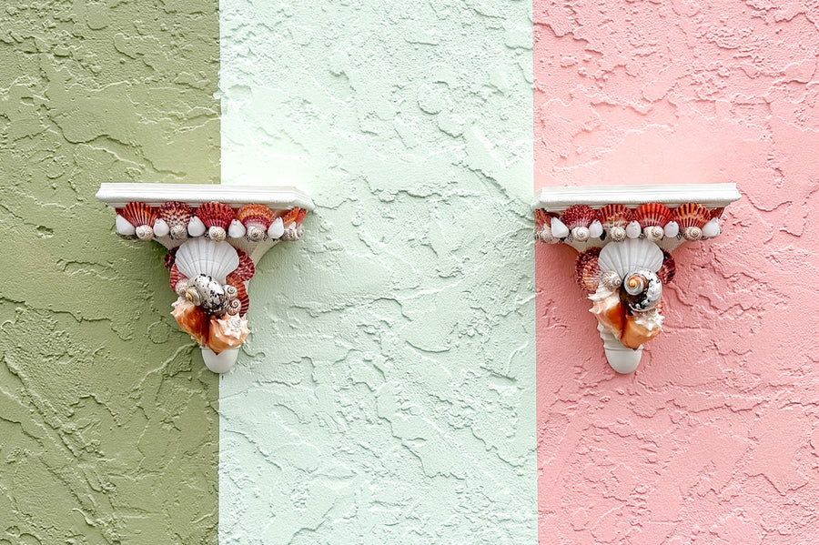Pair of Shell Chic Wall Shelves