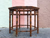Handsome Faux Bamboo Side Table