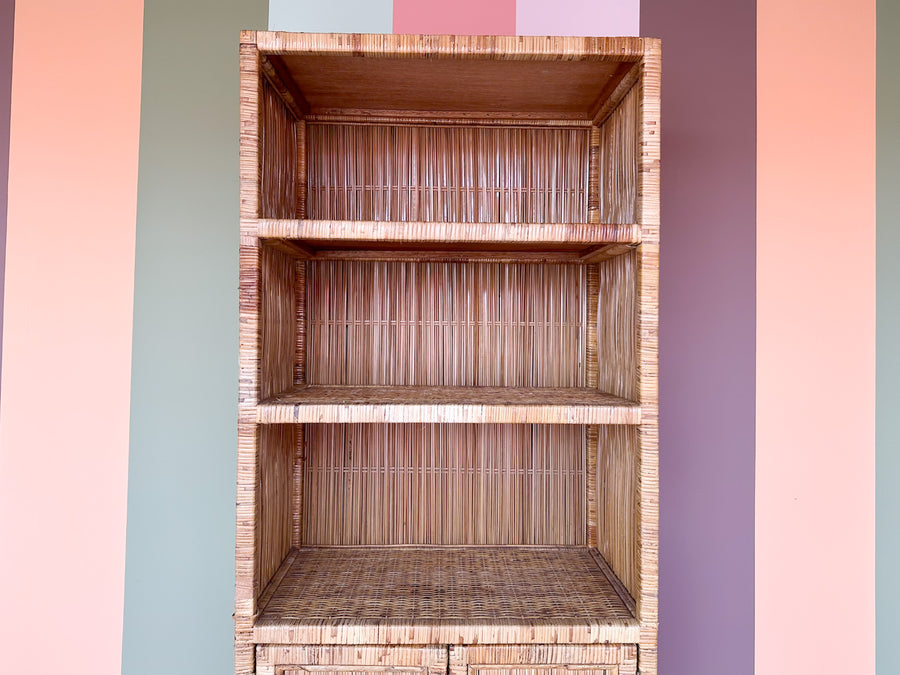 Island Style Rattan Wrapped Cabinet
