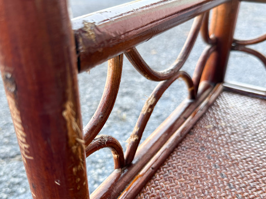 Petite Handsome Rattan Etagere
