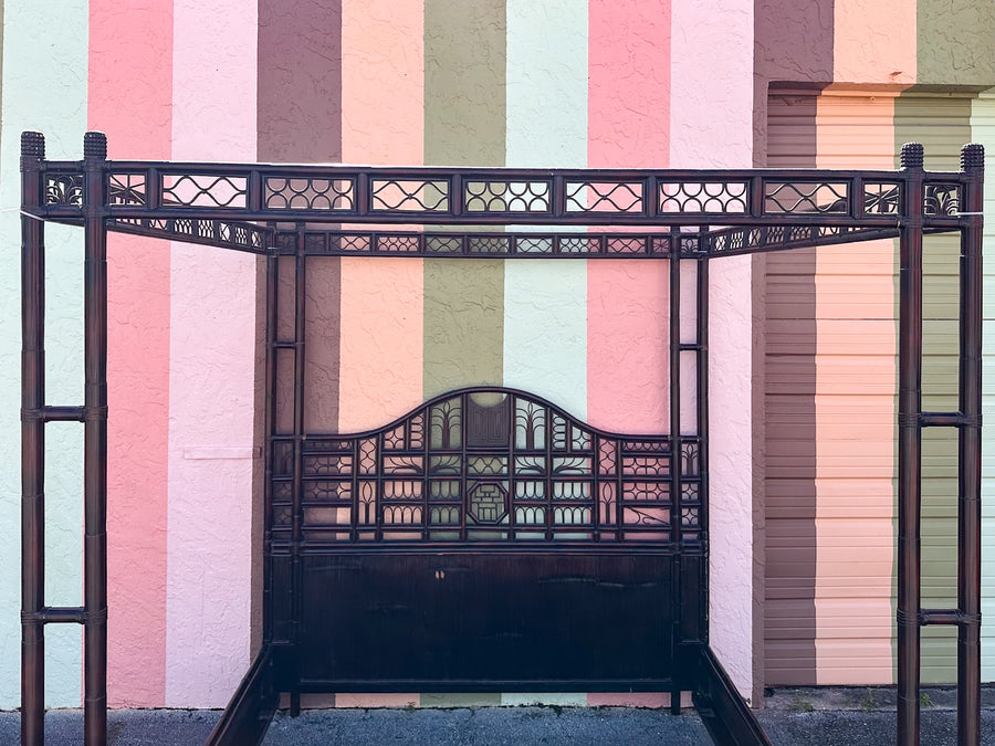West Indies Style King Canopy Bed