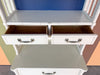 Faux Bamboo Oversized Nightstand with Hutch