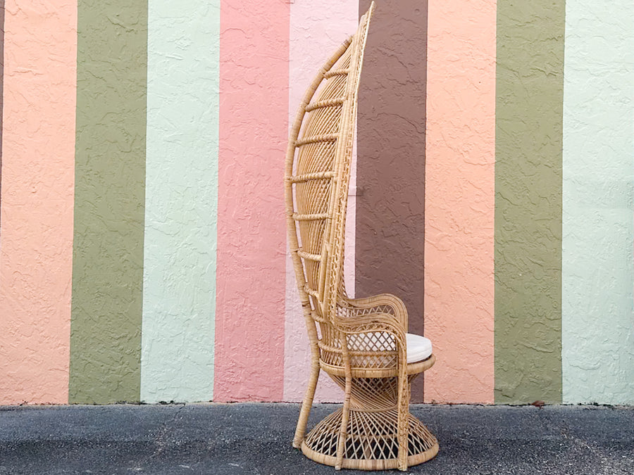 Natural Rattan "Queen" Peacock Chair