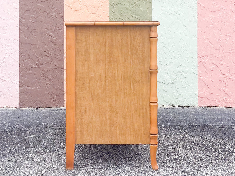 Faux Bamboo Double Dresser