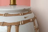 Pair of Faux Bamboo Icing Lamps