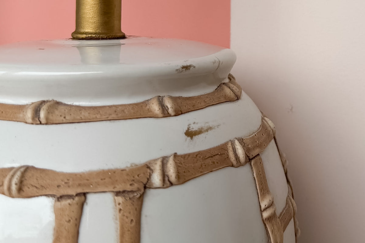 Pair of Faux Bamboo Icing Lamps